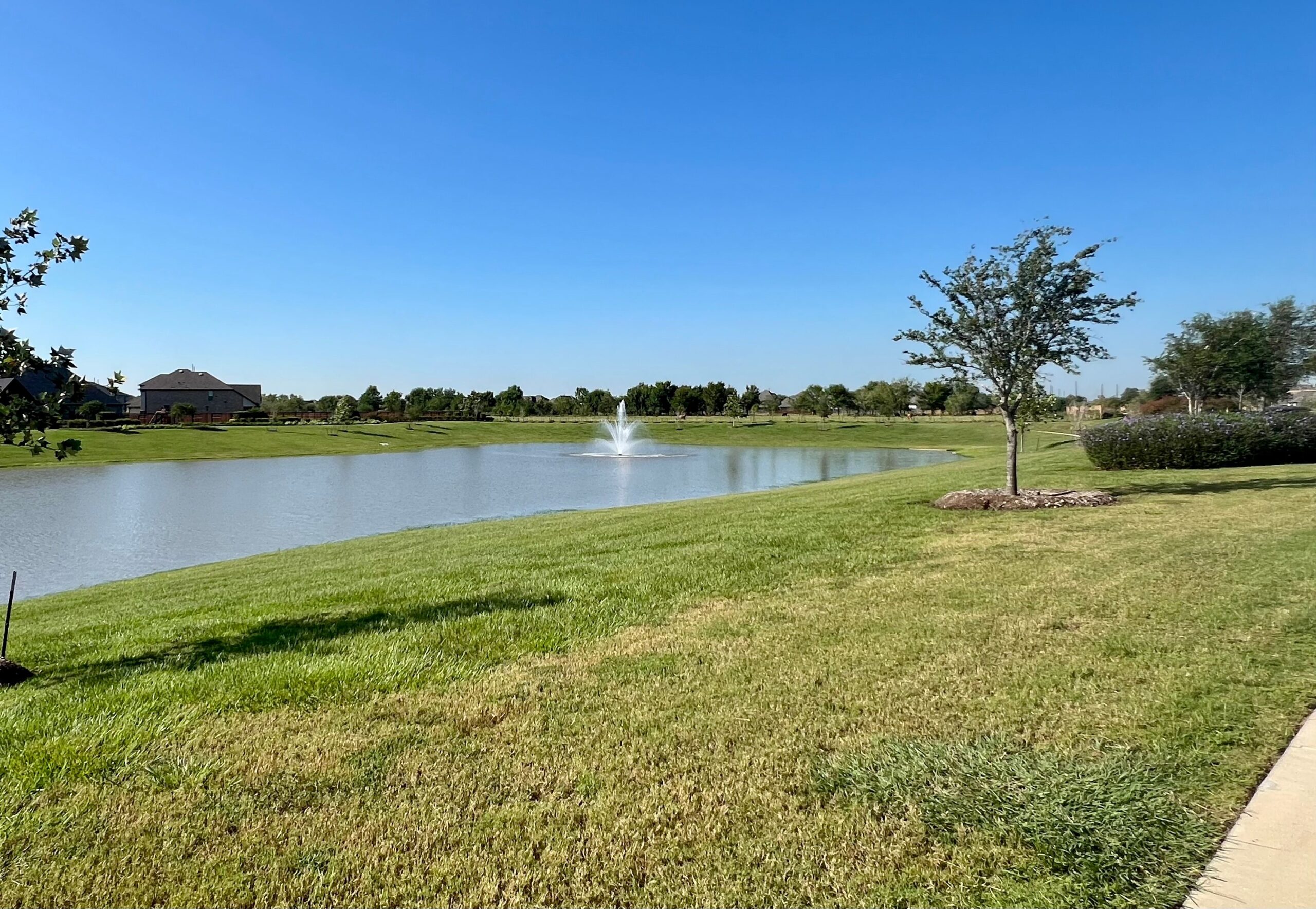 retention pond in brazoria county, tx